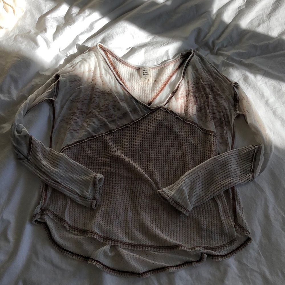 Free People Sheer Long Sleeve top